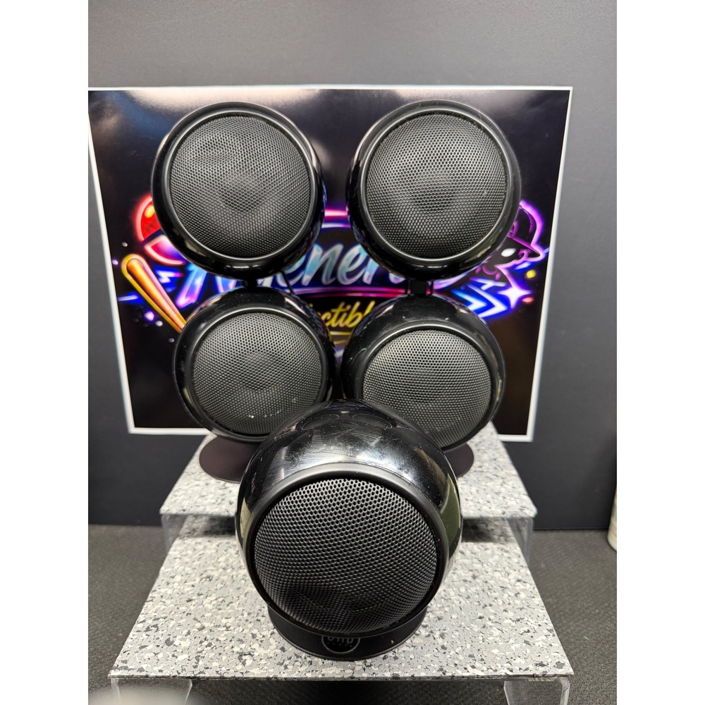 Orb Audio Mod1 Mod2 Spherical Satellite Speakers Set of 5 Metallic Black Wired